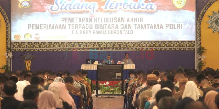 Polda Gorontalo Gelar Sidang Kelulusan Penerimaan Polri 2024, 133 Casis Bintara dan Tamtama Lulus Terpilih