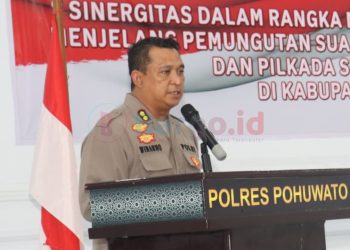 Kapolres Pohuwato Harapkan PSU dan Pilkada 2024 Berjalan Aman: 160 BKO Polda Gorontalo Siap Backup TPS