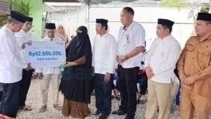 Yan Samaun Meninggal, Pemkab Pohuwato dan BPJS Ketenagakerjaan Serahkan Santunan JKM Rp42 Juta