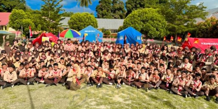 Asah Mental dan Fisik, 149 Siswa SMP Negeri 2 Marisa Ikuti Perkemahan Pramuka Penggalang