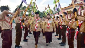 Apel Besar Pramuka di Paguat, Bupati Saipul: Pramuka Benteng Generasi Muda dari Bullying dan Narkoba