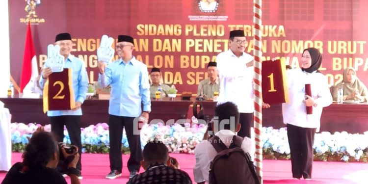 Nomor Urut Paslon Ditetapkan, Saipul-Iwan dan Yusri-Fatma Resmi Berlaga di Pilkada Pohuwato