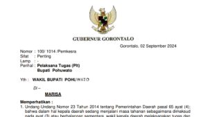 Wakil Bupati Suharsi Igirisa Resmi Jalankan Tugas sebagai Plt Bupati Pohuwato