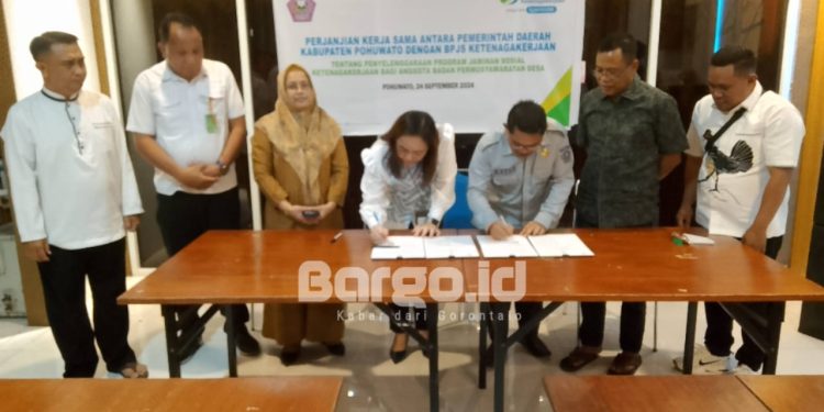700 Anggota BPD di Pohuwato Dapat Perlindungan Jaminan Sosial Ketenagakerjaan