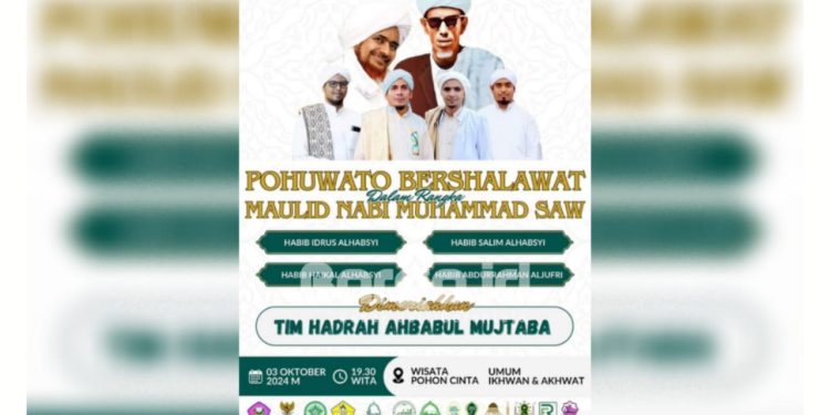 Maulid Akbar di Pohuwato: Dua Hari Penuh Keberkahan Bersama Para Ulama dan Habaib