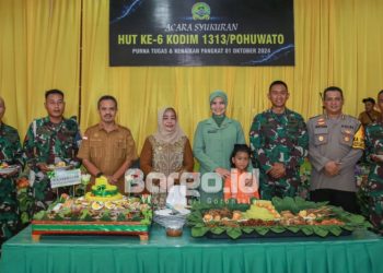 Kodim 1313 Pohuwato Rayakan HUT ke-6, Plt Bupati Suharsi Igirisa: TNI Pilar Keamanan Daerah