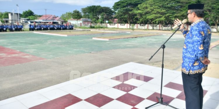 Sekda Pohuwato Tegur Kehadiran ASN yang Masih Rendah dalam Apel Korpri