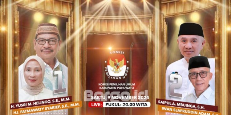 Debat Kedua Calon Bupati Pohuwato 2024 Siap Digelar, Simpatisan yang Bisa Masuk Terbatas