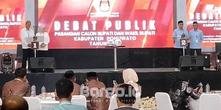 Yusri-Fatmawaty vs Saipul-Iwan, Debat Pamungkas Pilkada Pohuwato Soroti Kebijakan Pembangunan
