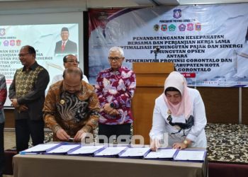 Hadiri Penandatanganan Kesepakatan Bersama di Jakarta, Plt Bupati Suharsi Dorong Sinergi Pemungutan Pajak