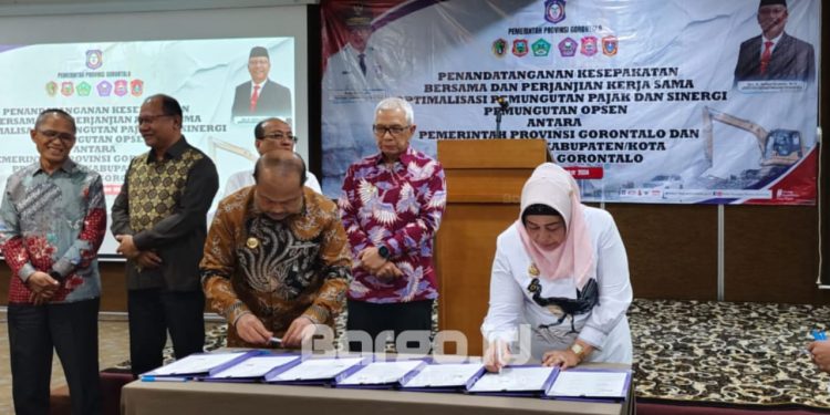 Hadiri Penandatanganan Kesepakatan Bersama di Jakarta, Plt Bupati Suharsi Dorong Sinergi Pemungutan Pajak