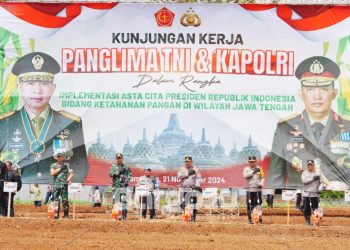 Kapolri-Panglima TNI Pantau Pemanfaatan Lahan Produktif di Semarang