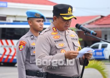 Apel Akbar Pergeseran Pasukan, Kapolres Pohuwato Siapkan Pengamanan Maksimal
