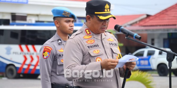 Apel Akbar Pergeseran Pasukan, Kapolres Pohuwato Siapkan Pengamanan Maksimal