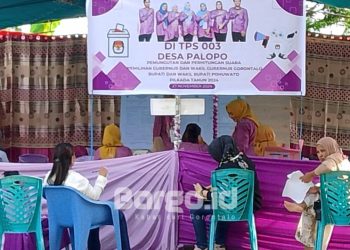 Pilkada Pohuwato 2024, Saipul Mbuinga-Iwan Adam Unggul di TPS 003 Desa Palopo