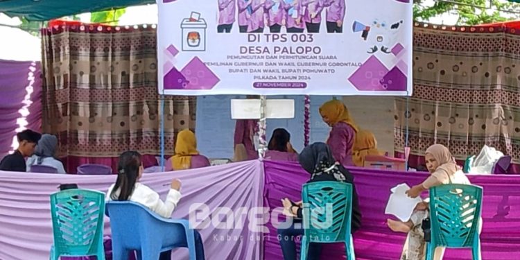 Pilkada Pohuwato 2024, Saipul Mbuinga-Iwan Adam Unggul di TPS 003 Desa Palopo