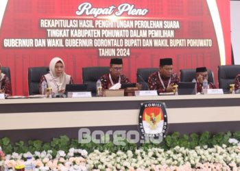 KPU Pohuwato Plenokan Hasil Pilkada, Saipul-Iwan Juara