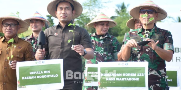 Korem 133/Nani Wartabone dan BI Tanam Cabai untuk Ketahanan Pangan di Gorontalo