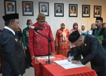 Serah Terima Jabatan Pj Sekda Boalemo, Syafrudin Kadir Lamusu Resmi Gantikan Rahmat Biya