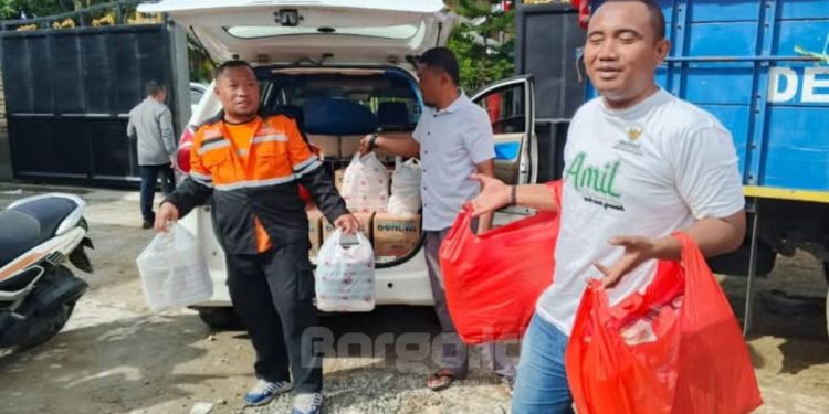 Baznas Pohuwato Gandeng UKM Lokal, Ribuan Paket Makanan Siap Saji Disalurkan ke Korban Banjir