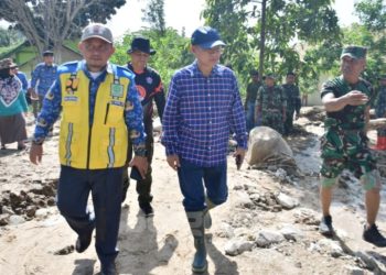 Bupati dan Dandim 1313/Pohuwato Pimpin Karya Bakti Pasca Banjir