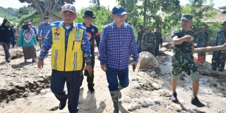 Bupati dan Dandim 1313/Pohuwato Pimpin Karya Bakti Pasca Banjir