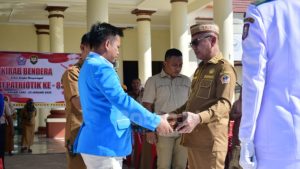 Bupati Pohuwato Lepas Kirab Bendera Pusaka Hari Patriotik ke-83