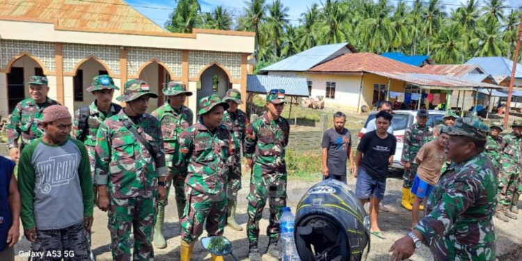 Pasca Banjir, Koramil 1313-03 Popayato Fokus Pulihkan Tempat Ibadah dan Saluran Air