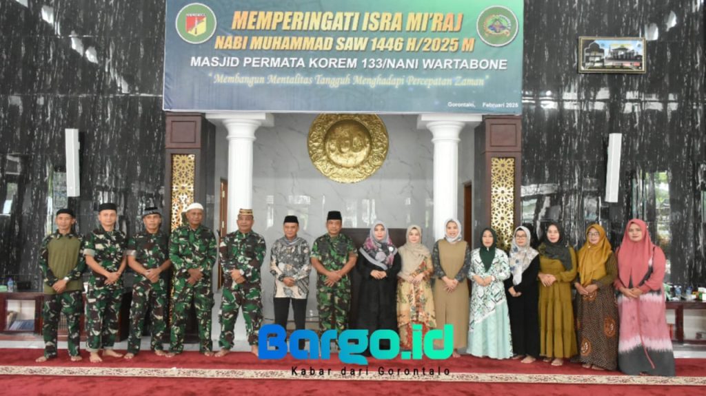 Korem 133/NW Peringati Isra Mi’raj, Kasrem: Perkuat Mentalitas Tangguh Hadapi Perubahan Zaman