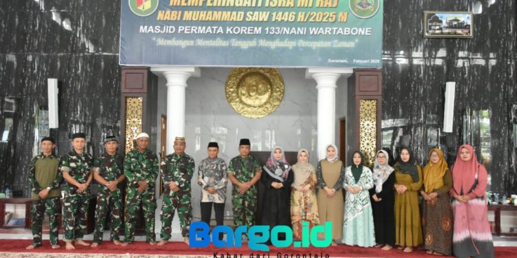 Korem 133/NW Peringati Isra Mi’raj, Kasrem: Perkuat Mentalitas Tangguh Hadapi Perubahan Zaman