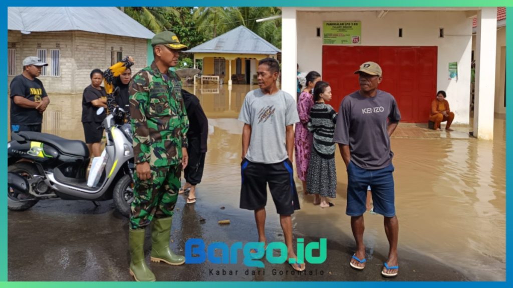 Tinjau Lokasi Banjir di Patilanggio, Dandim 1313/Pohuwato Pastikan Bantuan Segera Tersalurkan