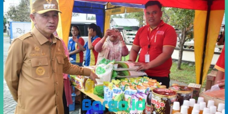 Tekan Inflasi di Bulan Ramadhan, Pemkab dan Polres Pohuwato Gelar Pasar Murah