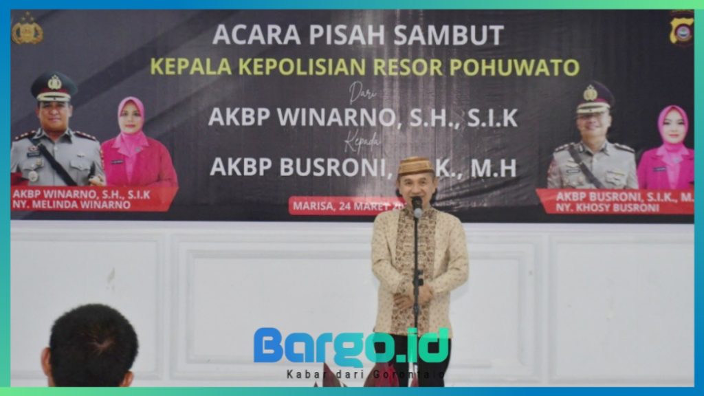 Pisah Sambut Kapolres Pohuwato, Bupati Saipul Tekankan Pentingnya Keamanan