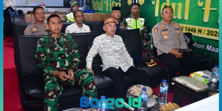 Bupati Saipul Ikuti Vicon Pemantauan SITKAMTBMAS Jelang Malam Takbiran