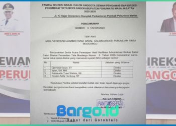 Empat Calon Direksi PERUMDAM Tirta Moolango Lolos Seleksi Administrasi, Siap Ikuti Tahap Lanjutan