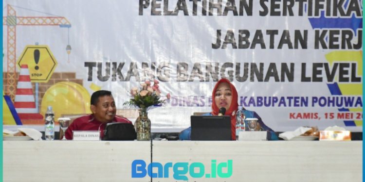 Buka Pelatihan Sertifikasi Tukang Bangunan, Pemkab Pohuwato Dorong Pekerja Konstruksi Miliki Kompetensi Bersertifikat