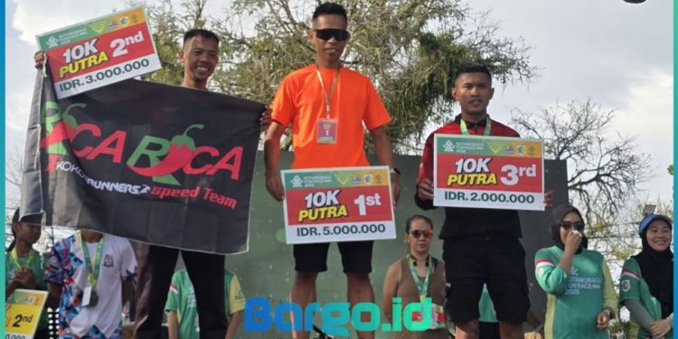 Prajurit Yonif 713/Satya Tama Ukir Prestasi di Fun Race Kotamobagu 2025