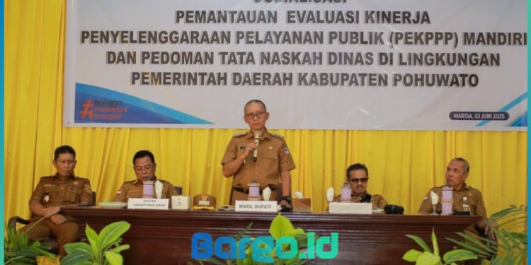Pemkab Pohuwato Matangkan Evaluasi Layanan Publik Lewat Sosialisasi PEKPPP dan Tata Naskah Dinas