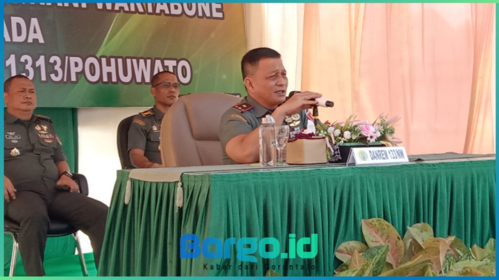 Danrem 133/NW Kunjungi Kodim 1313/Pohuwato, Tegaskan Komitmen Sinergitas dan Larangan Tambang Ilegal
