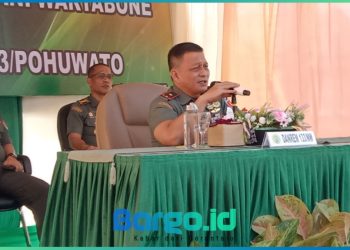 Danrem 133/NW Kunjungi Kodim 1313/Pohuwato, Tegaskan Komitmen Sinergitas dan Larangan Tambang Ilegal