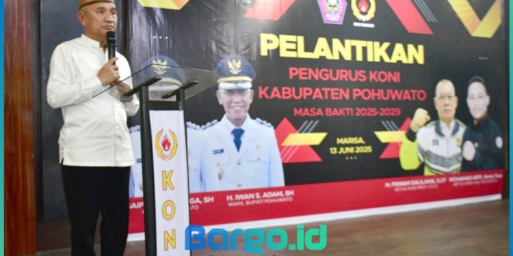 KONI Pohuwato 2025–2029 Resmi Dilantik, Bupati Saipul Dorong Lahirnya Atlet Berprestasi