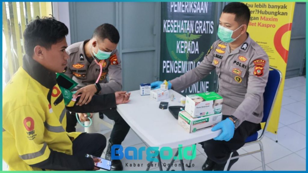 Jelang Hari Bhayangkara ke-79, Polda Gorontalo Gelar Pemeriksaan Kesehatan Gratis untuk Pengemudi Ojol