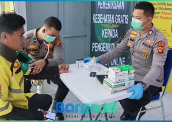 Jelang Hari Bhayangkara ke-79, Polda Gorontalo Gelar Pemeriksaan Kesehatan Gratis untuk Pengemudi Ojol
