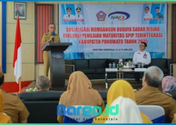 Wabup Iwan Adam Buka Sosialisasi SPIP Terintegrasi 2025, Dorong Budaya Sadar Risiko di Lingkungan Pemkab Pohuwato