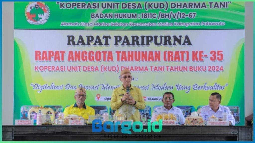 Wabup Iwan Adam Buka RAT ke-35 KUD Dharma Tani, Tekankan Pentingnya Musyawarah dan Komitmen Koperasi