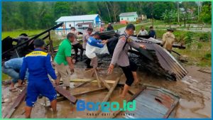 Curah Hujan Tinggi Sebabkan Banjir di Pohuwato, Kapolres AKBP Busroni  Imbau Warga Tetap Waspada
