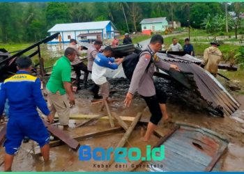 Curah Hujan Tinggi Sebabkan Banjir di Pohuwato, Kapolres AKBP Busroni  Imbau Warga Tetap Waspada