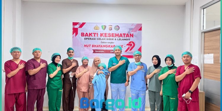 Peringati Hari Bhayangkara ke-79, Polda Gorontalo Gelar Operasi Bibir Sumbing Gratis untuk 21 Anak