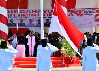 HUT ke-80 RI di Pohuwato Berlangsung Khidmat, Bupati Saipul Jadi Inspektur Upacara