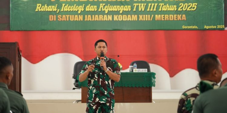 Kabintaldam XIII/Merdeka Berikan Pembinaan Mental Rohani, Idiologi dan Kejuangan di Jajaran Korem 133/NW